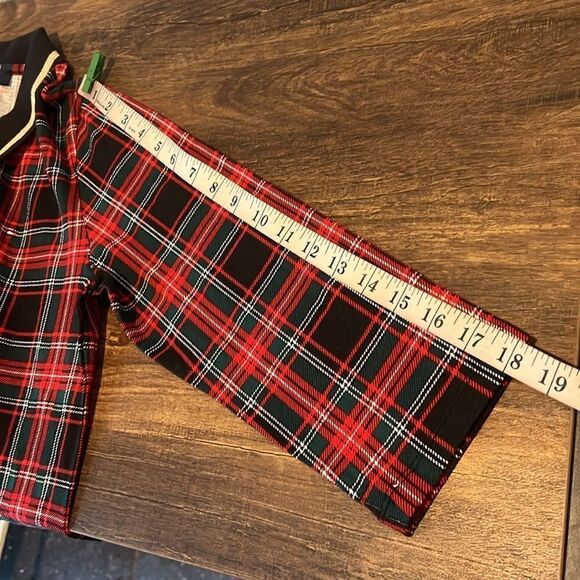 New Tommy Hilfiger Johnny-Collar 3/4-Sleeve Plaid Top - Picture 9 of 13